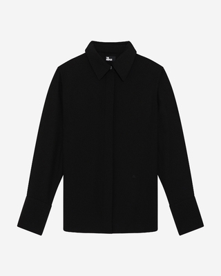Black satin shirt