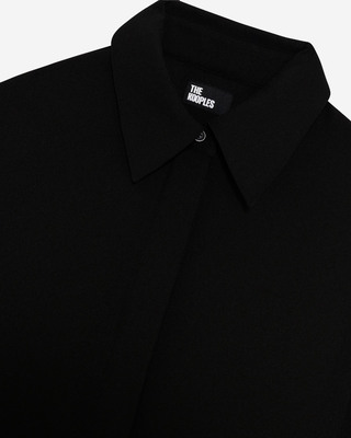 Black satin shirt