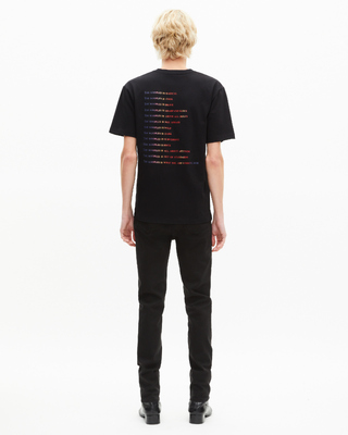 T-shirt with multicolored black logo