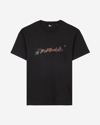 T-shirt with multicolored black logo
