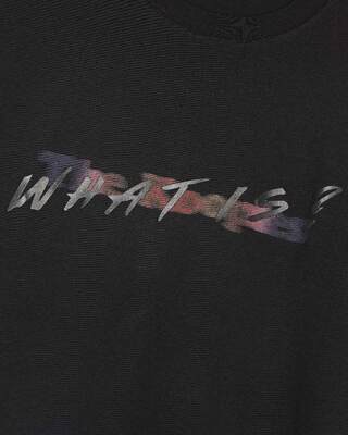 T-shirt with multicolored black logo