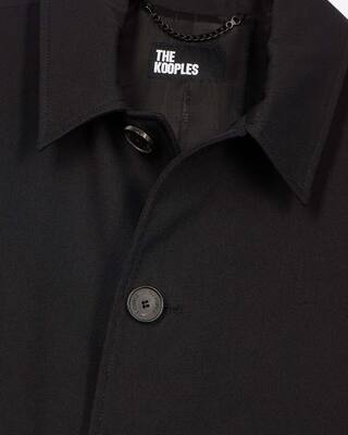 Black single-breasted trench coat