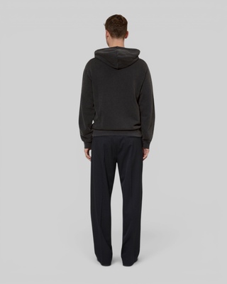 Hooded sweatshirt with Panther silkscreen print in black