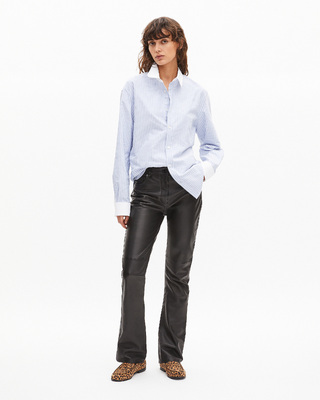 Blue striped cotton shirt