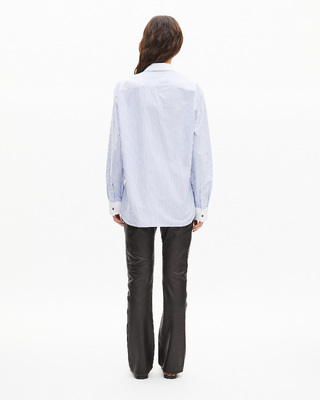 Blue striped cotton shirt