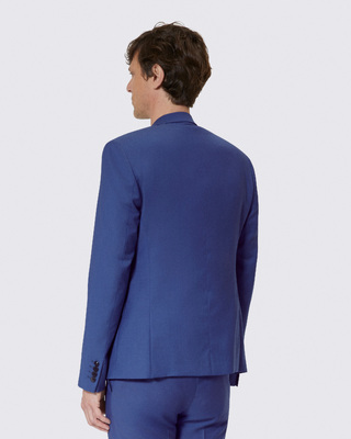 Blue wool suit jacket