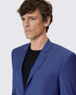 Blue wool suit jacket