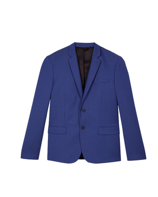 Blue wool suit jacket