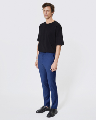 Blue tailored suit pants