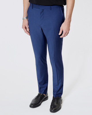 Blue tailored suit pants
