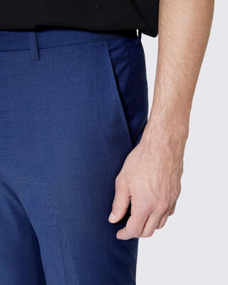 Blue tailored suit pants