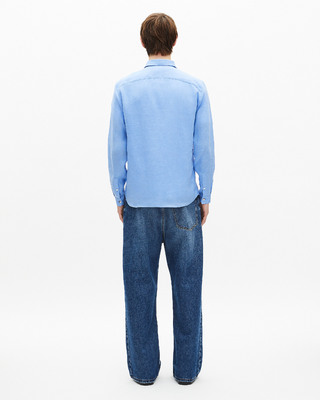 Blue linen shirt