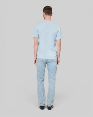 T-shirt with contrasting blue logo
