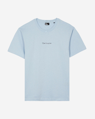 T-shirt with contrasting blue logo