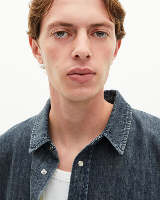 Blue denim shirt
