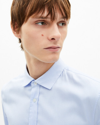 Italian collar shirt, blue