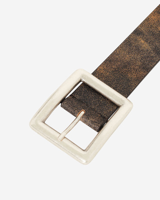 Brown vintage-effect belt