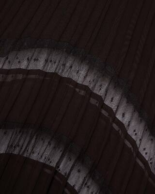 Brown pleated maxi dress