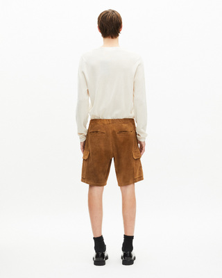Camel suede shorts