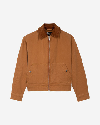 Camel cotton embroidered back jacket