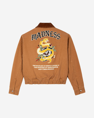 Camel cotton embroidered back jacket