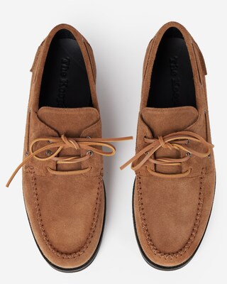 Cognac suede loafers