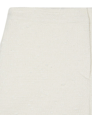 Tailored shorts in ecru tweed