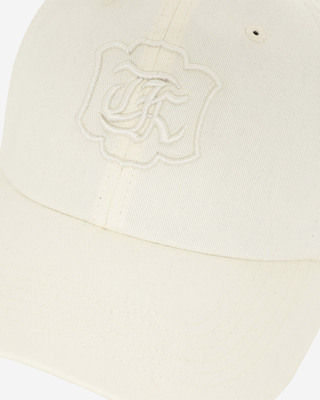 Embroidered ecru blazon cap