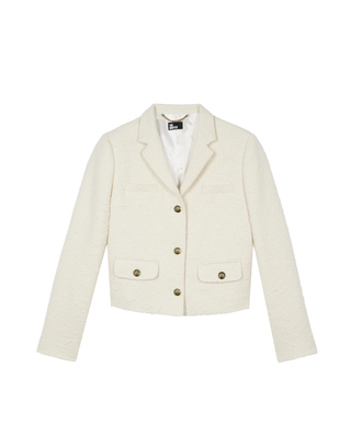 Tweed suit jacket in ecru