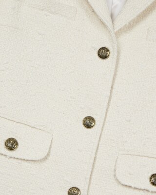 Tweed suit jacket in ecru