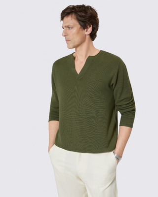 Green tunisian sweater