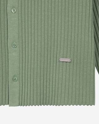 Almond green ribbed cardigan
