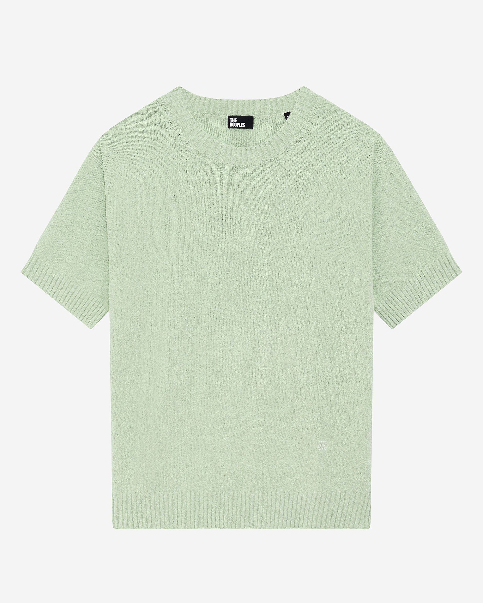 Almond green short-sleeved sweater