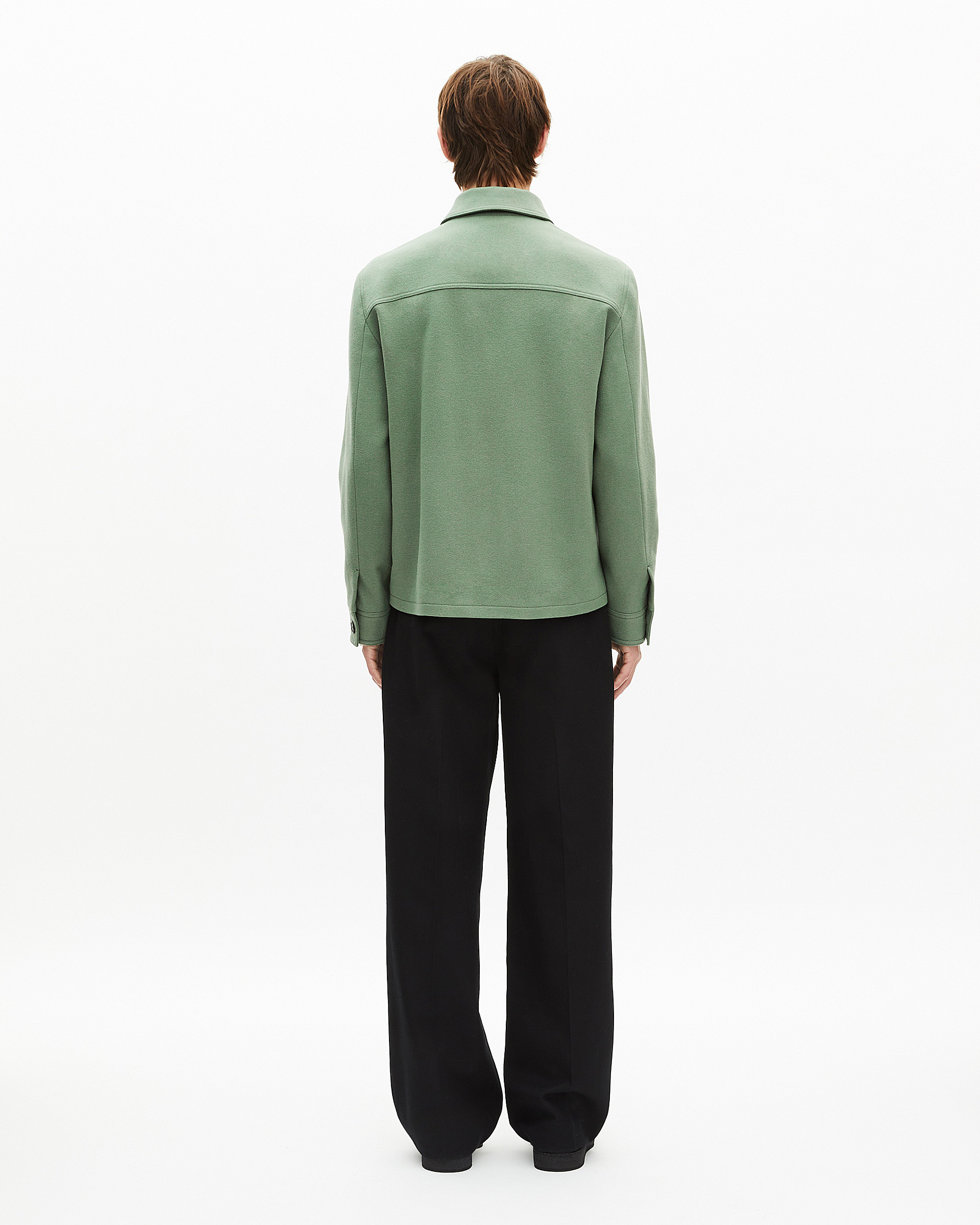 Almond green wool jacket