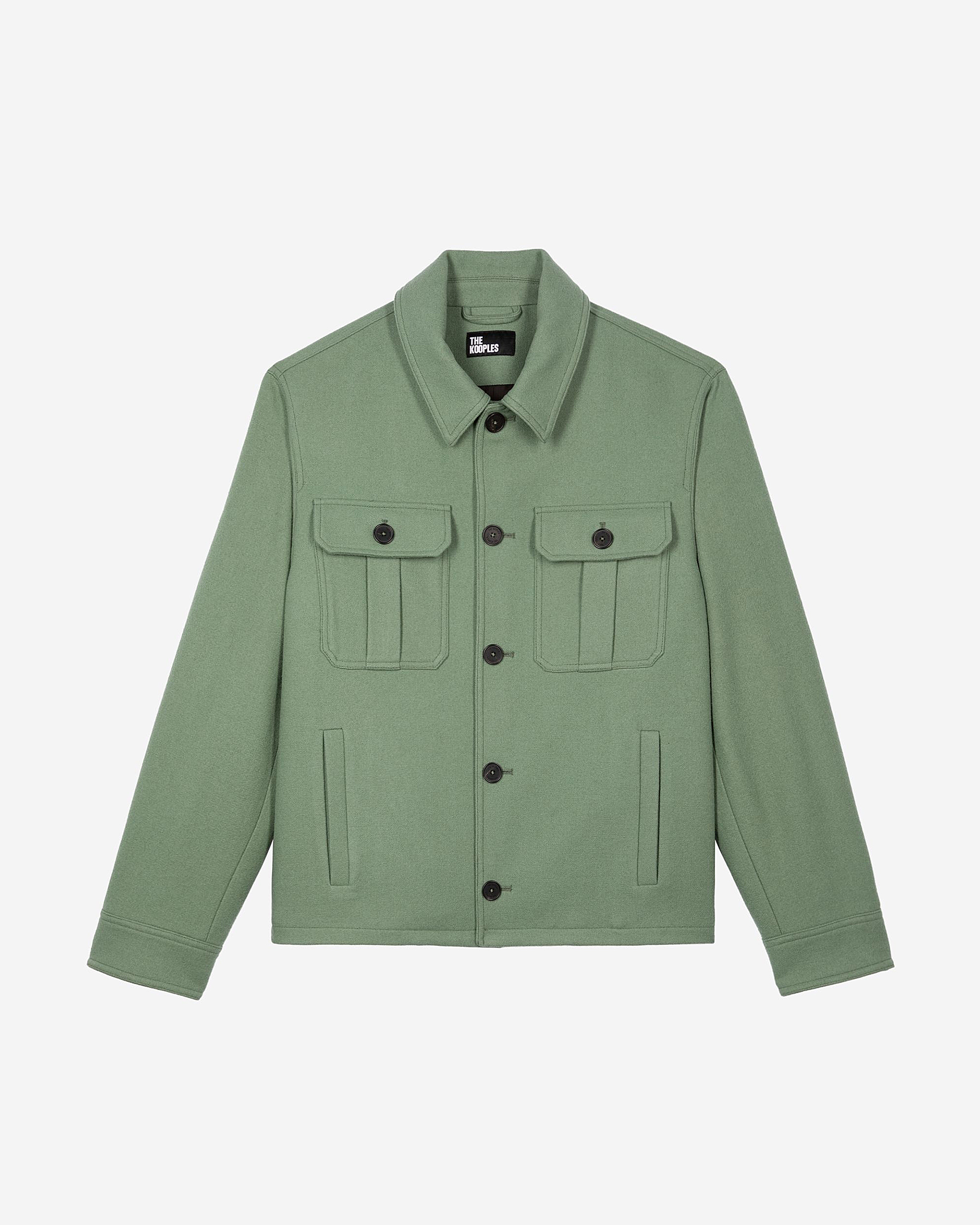 Almond green wool jacket