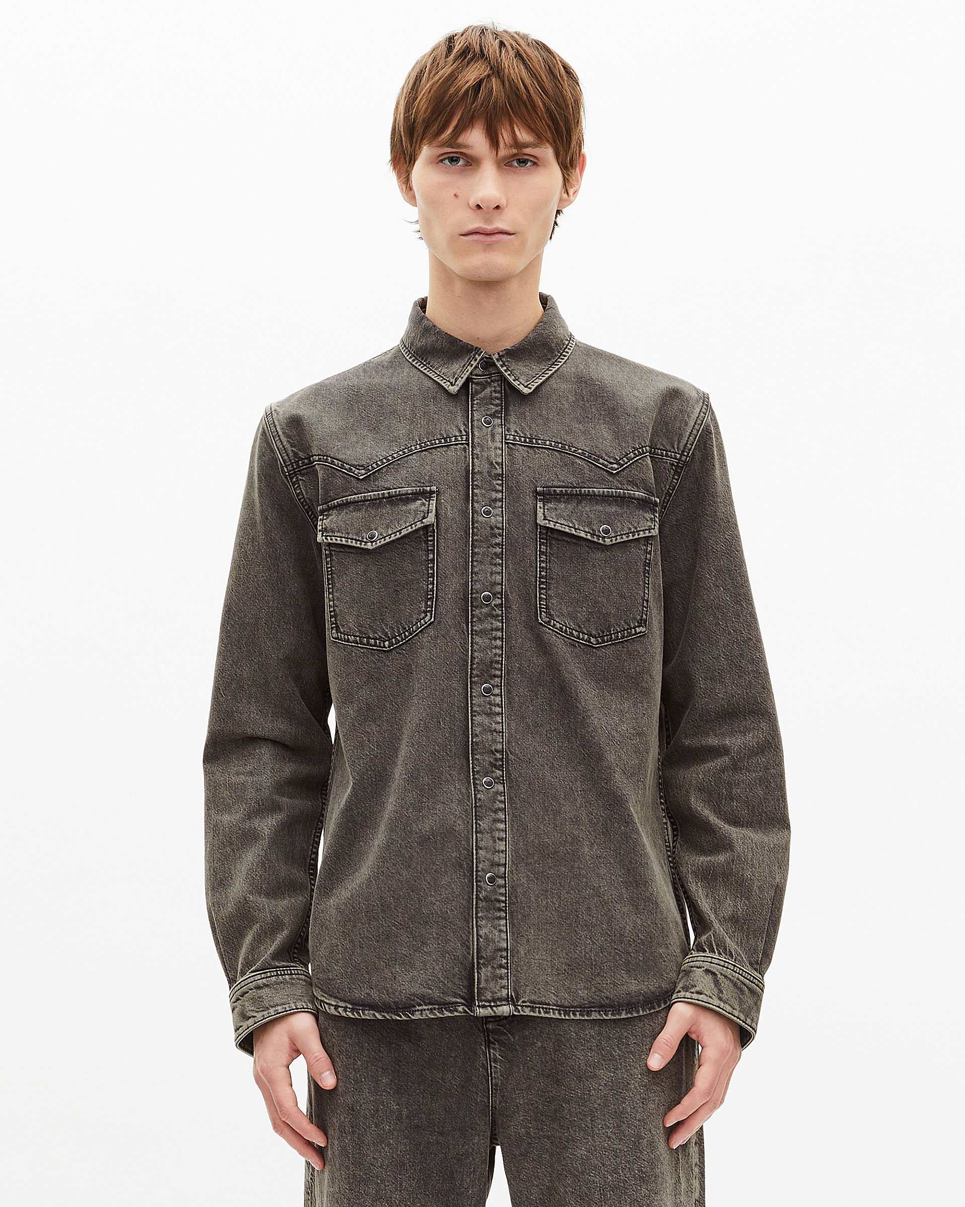 Grey denim shirt
