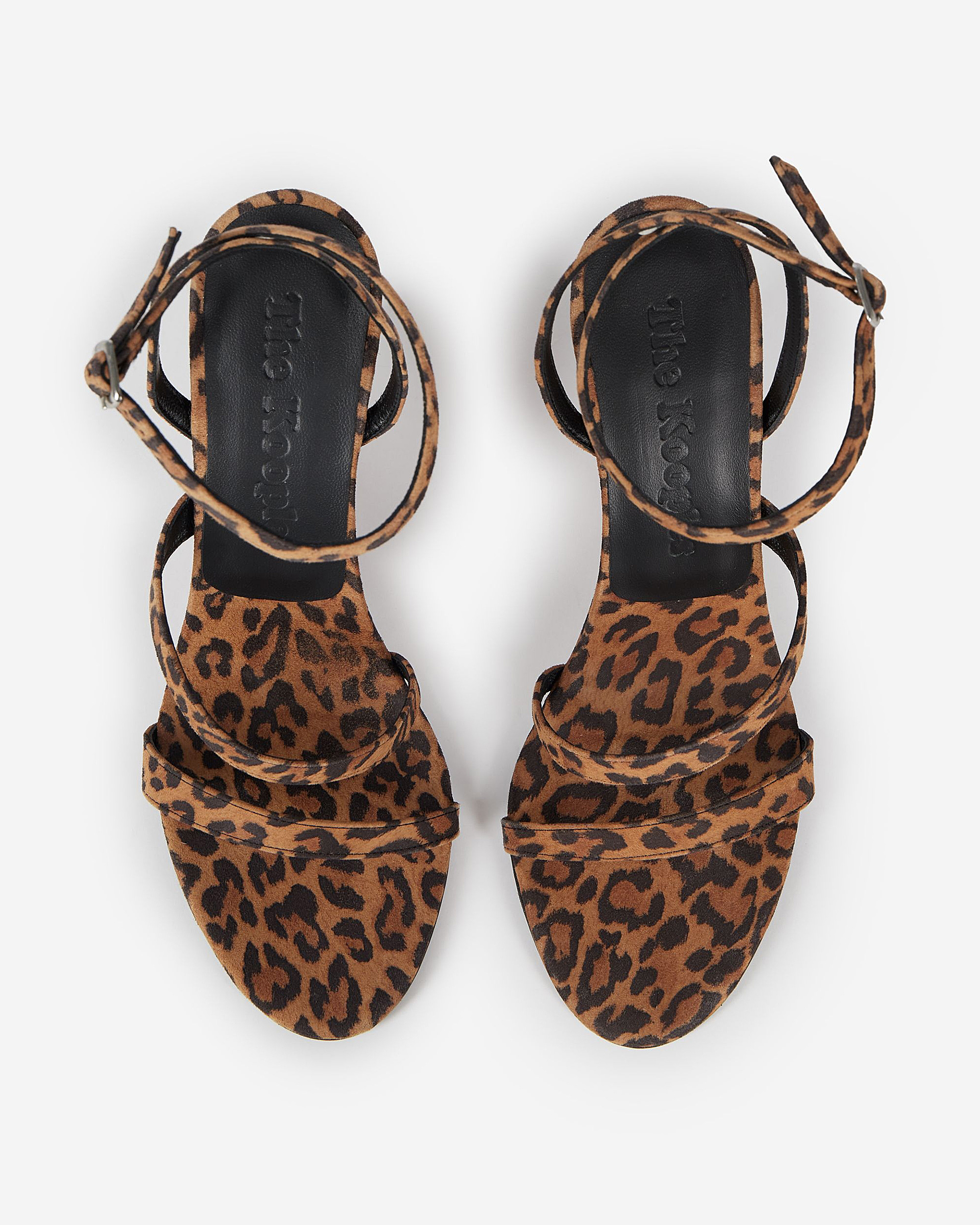 Leopard colt-effect wedge-heeled sandals