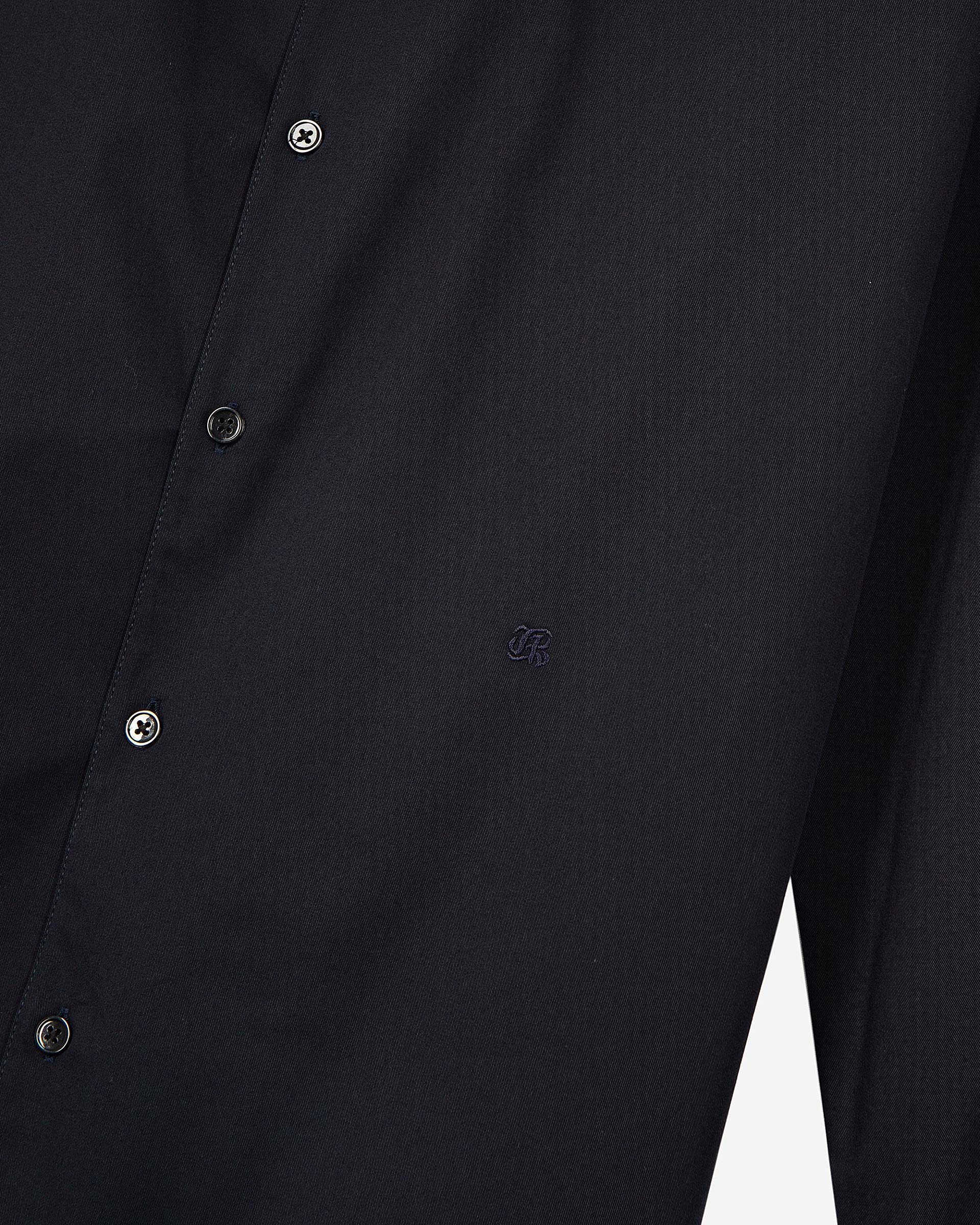 Navy suit collar shirt