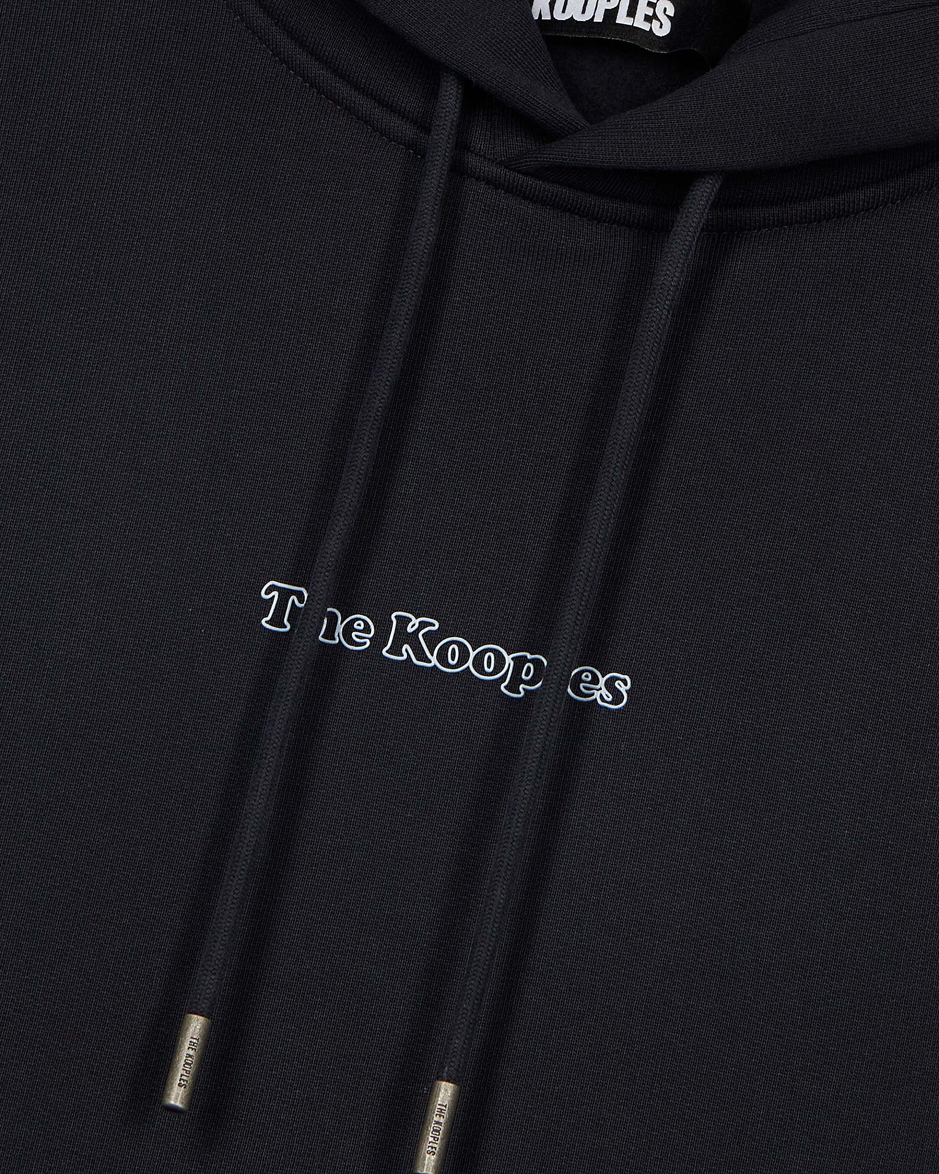 Hooded sweatshirt with navy logo