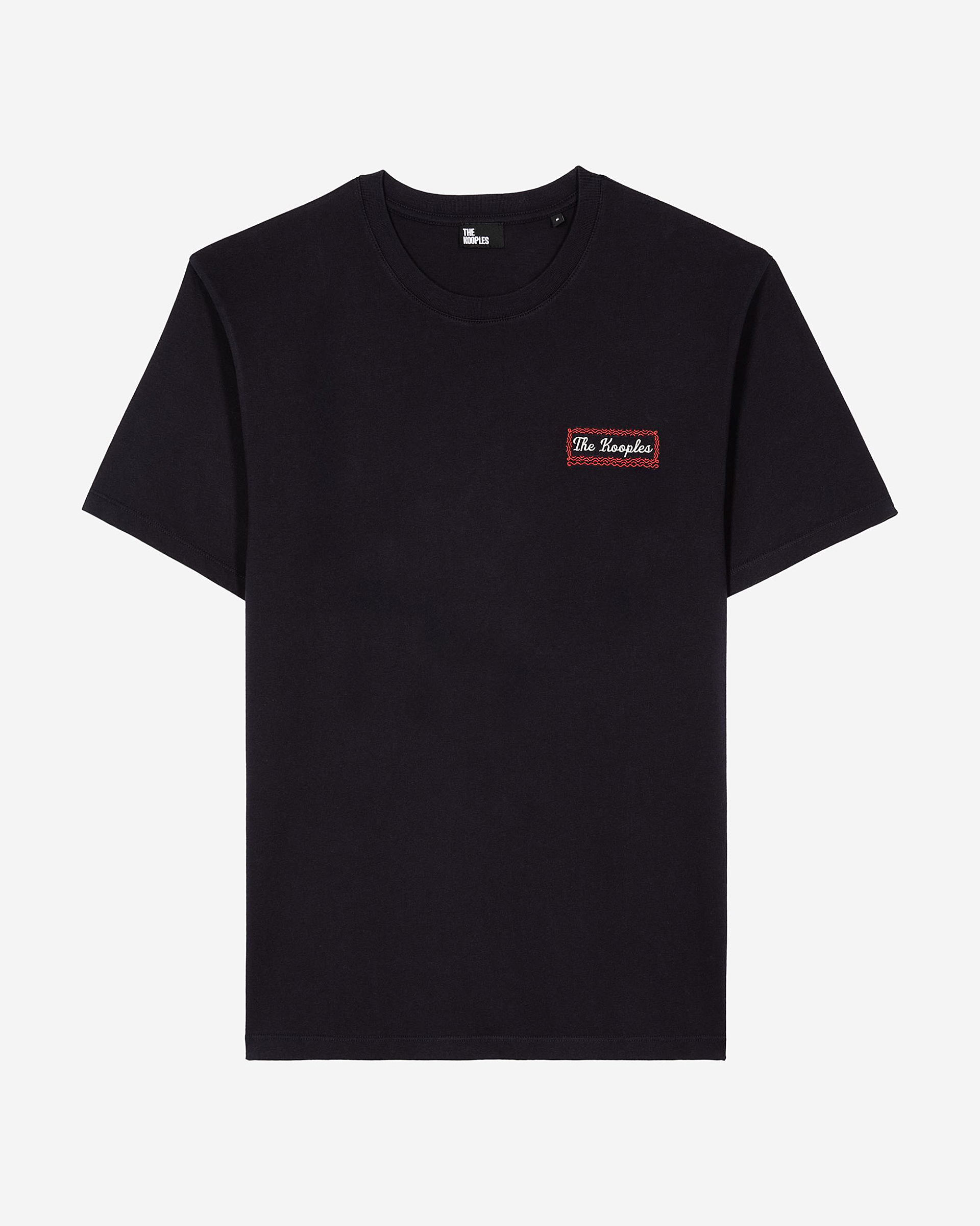 T-shirt with Via Prony navy screen print
