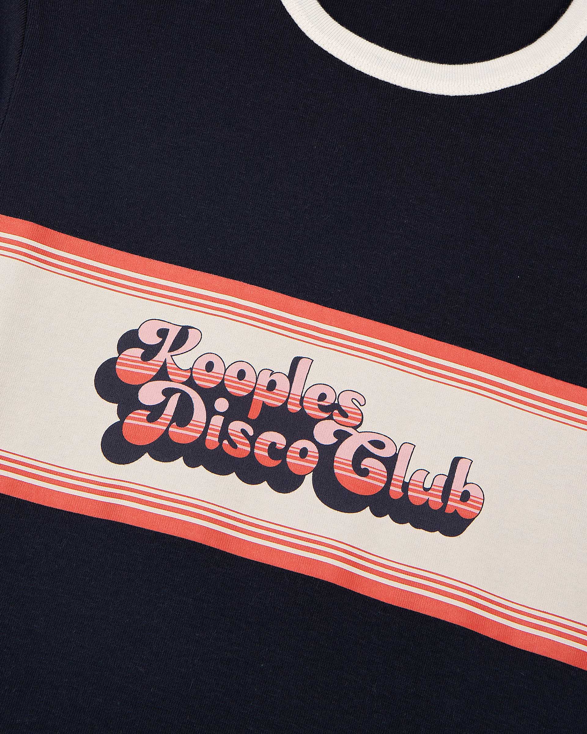 T-shirt with navy screen print