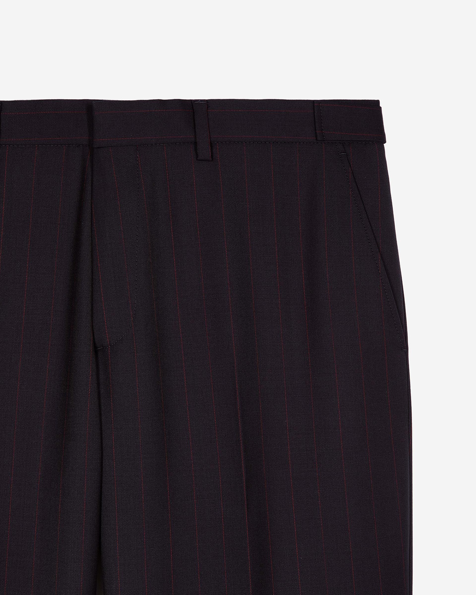 Navy pinstripe suit pants