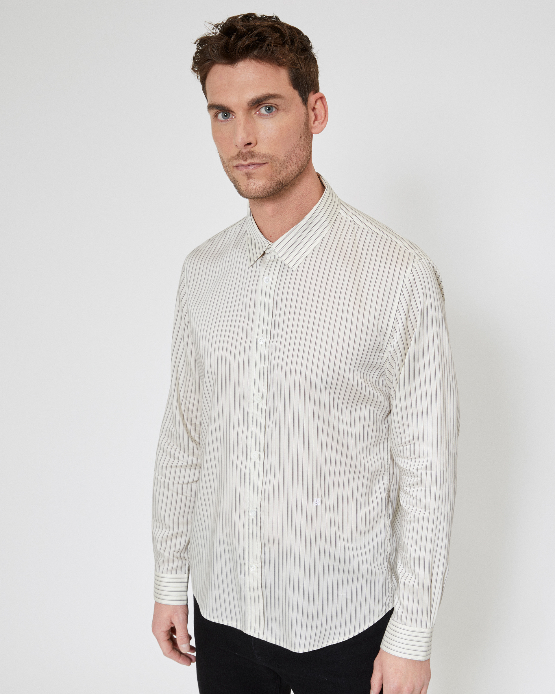Ecru striped shirt