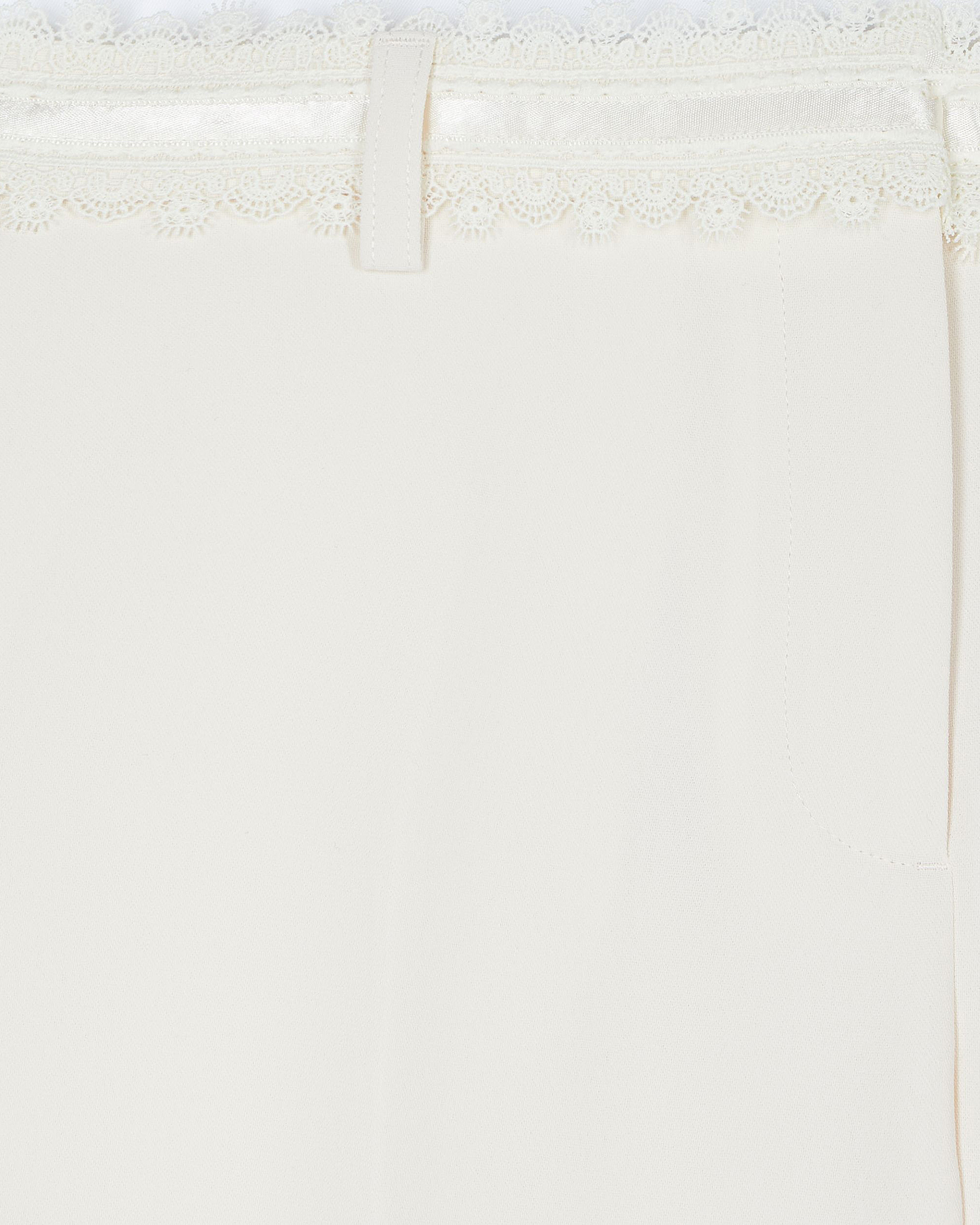 Ecru wide-leg pants