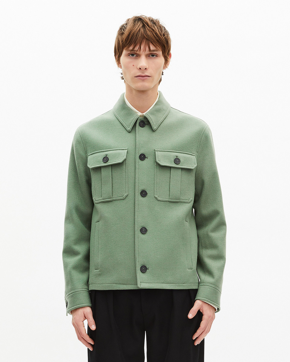 Almond green wool jacket