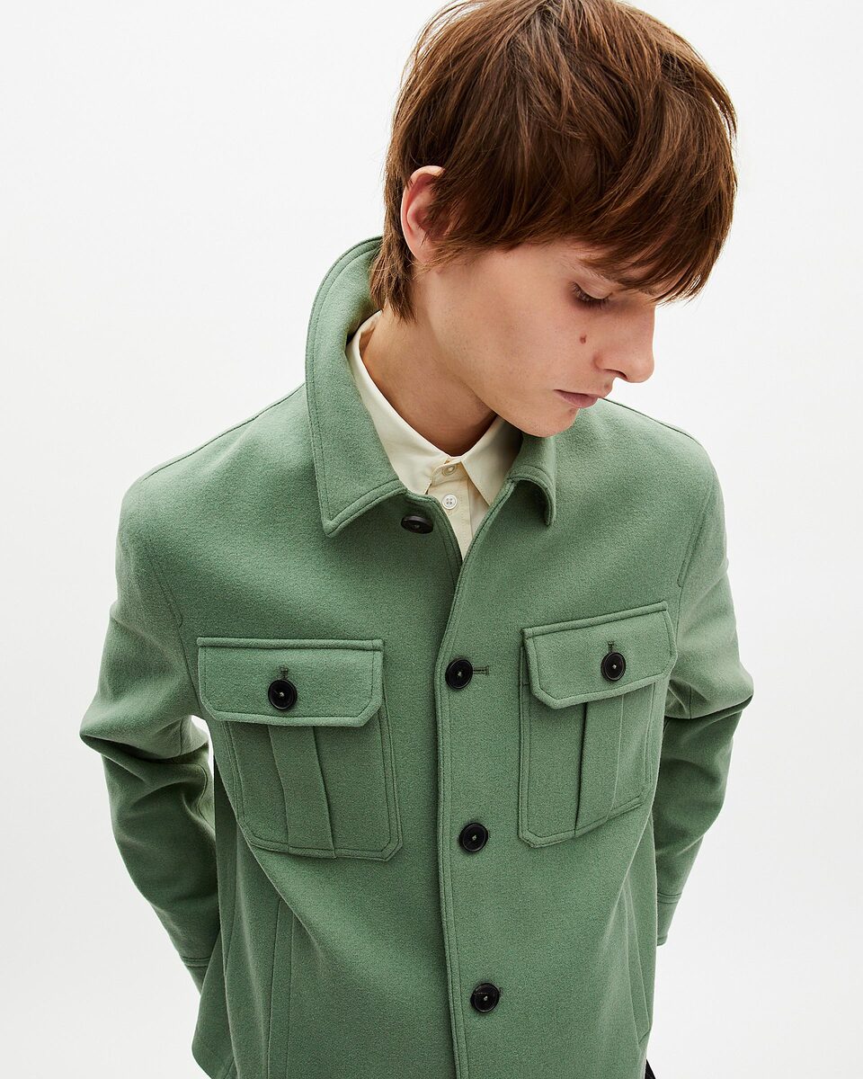 Almond green wool jacket
