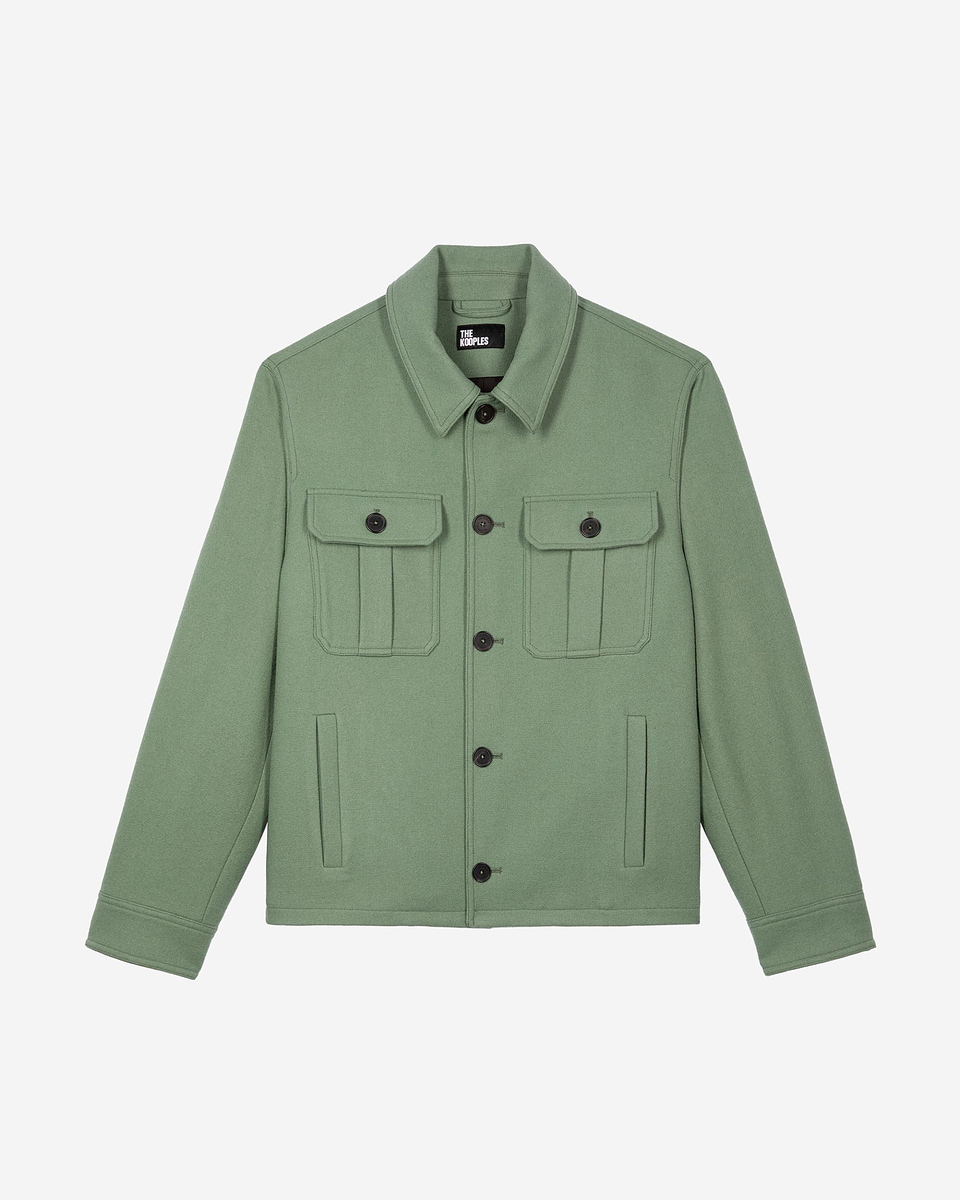 Almond green wool jacket