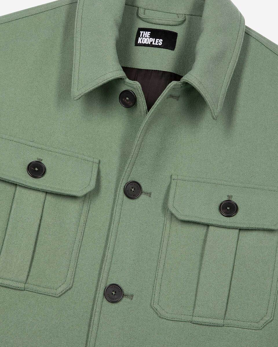 Almond green wool jacket