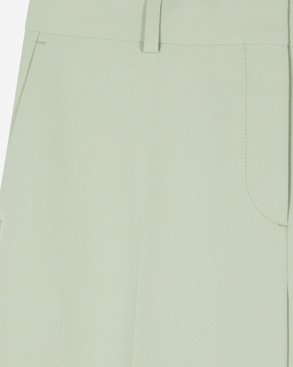 Pastel green straight-leg tailored pants