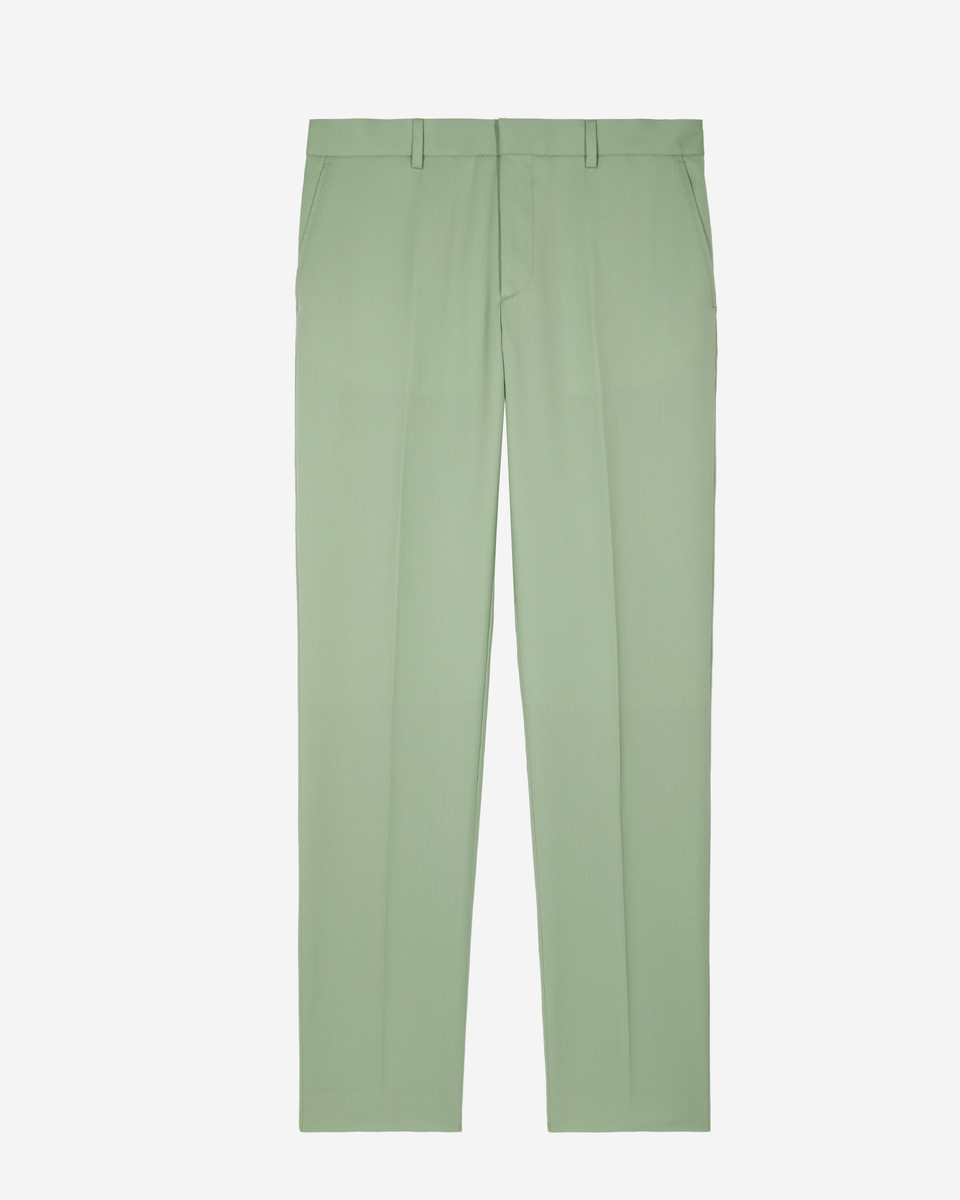 Green straight suit pants